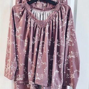 Floral Mauve Women's Top